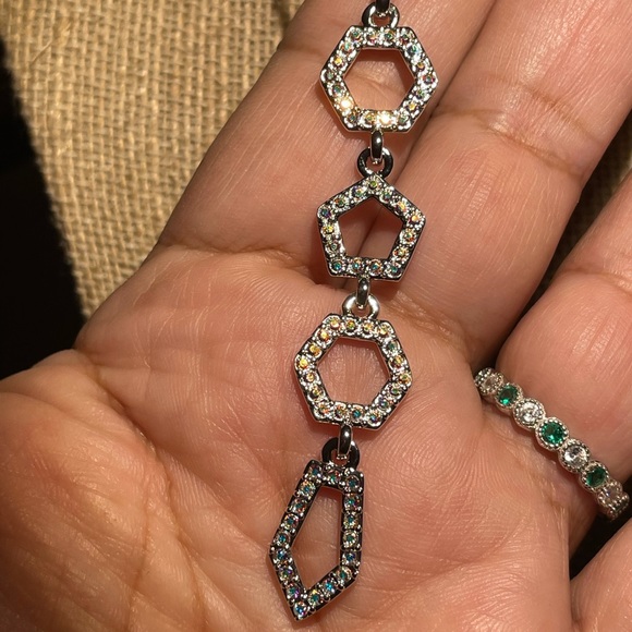 Poly Pendant, Rhodium Plating - Picture 2 of 4